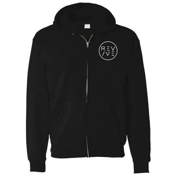 Print - Revive White - Heavy Full Zip Hoodie Thumbnail