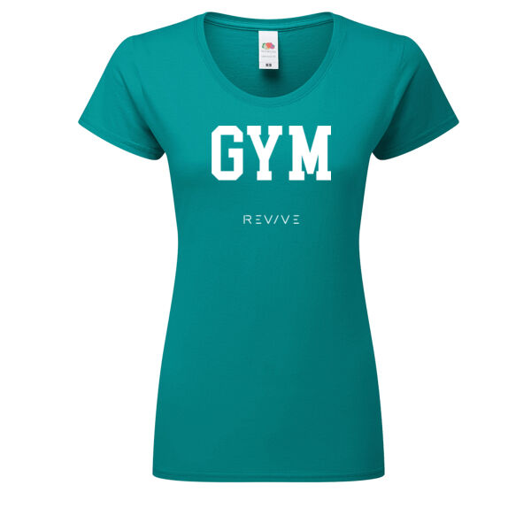 Print - GYM White - Ladies' Iconic 195 Ring Spun Premium T Thumbnail