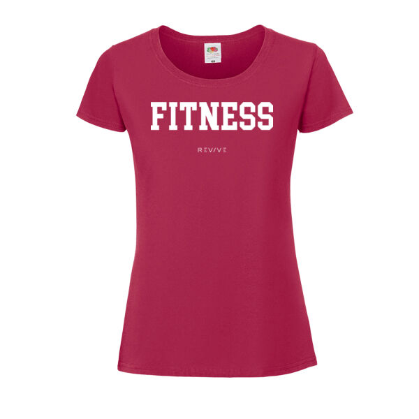 Print - FITNESS White - Ladies' Iconic 195 Ring Spun Premium T Thumbnail