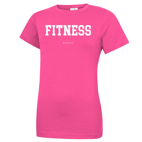 Print - FITNESS White - Ladies Classic T-Shirt Thumbnail