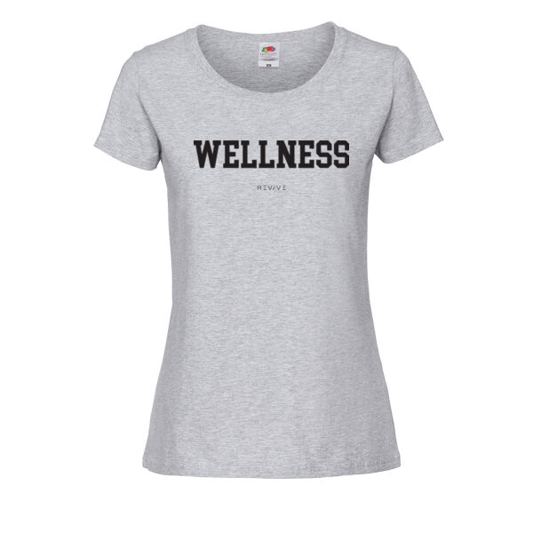 Print - WELLNESS Black - Ladies' Iconic 195 Ring Spun Premium T Thumbnail