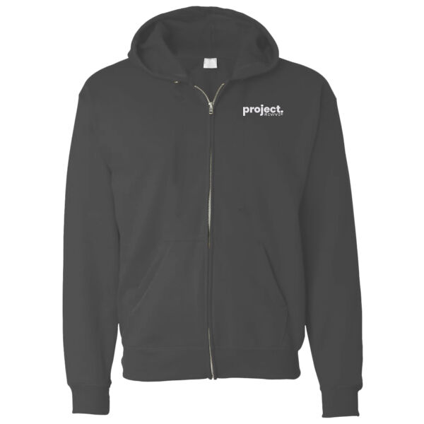 Emb - Project white - Heavy Full Zip Hoodie Thumbnail