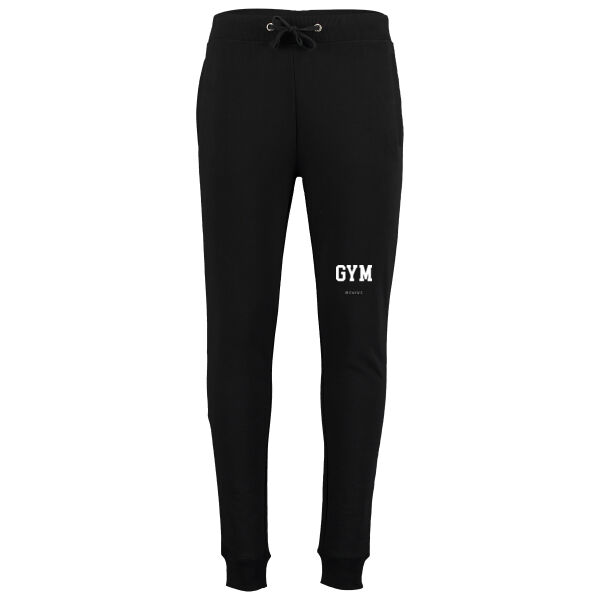 Print - GYM White - Slim Fit Sweat Pant Thumbnail